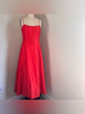 Vintage Red Evening Dress with open back